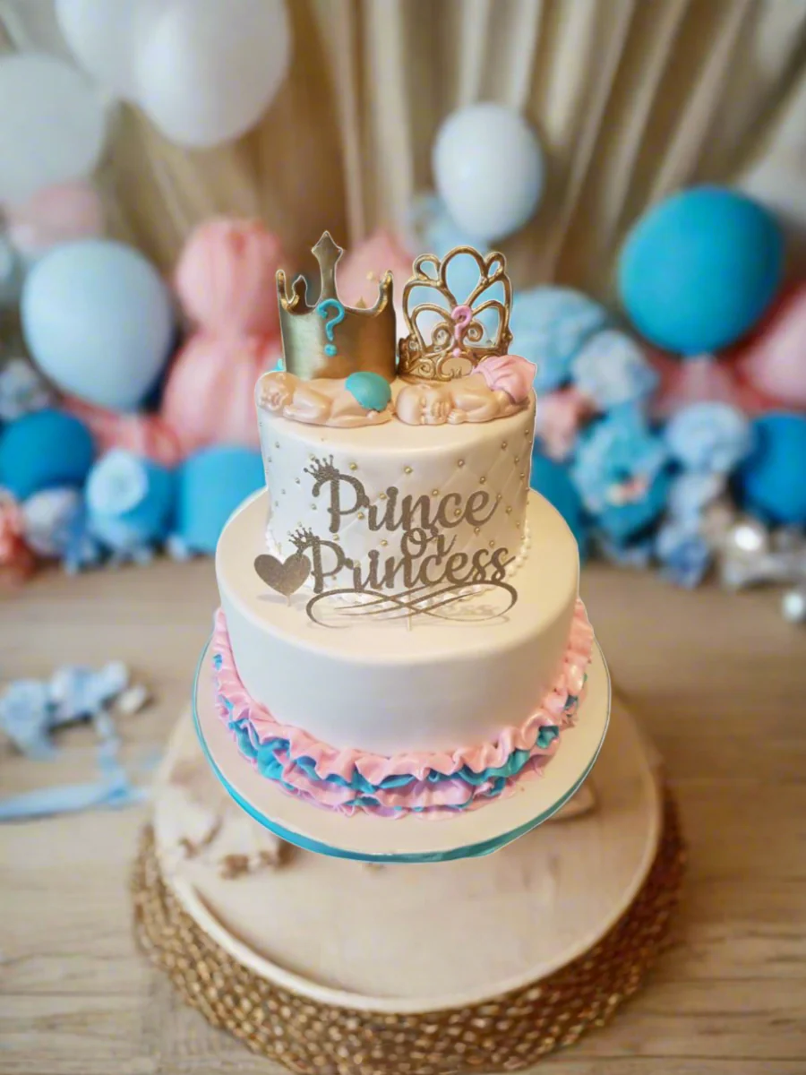 Prince/Princess Baby Shower Cake - Image 4