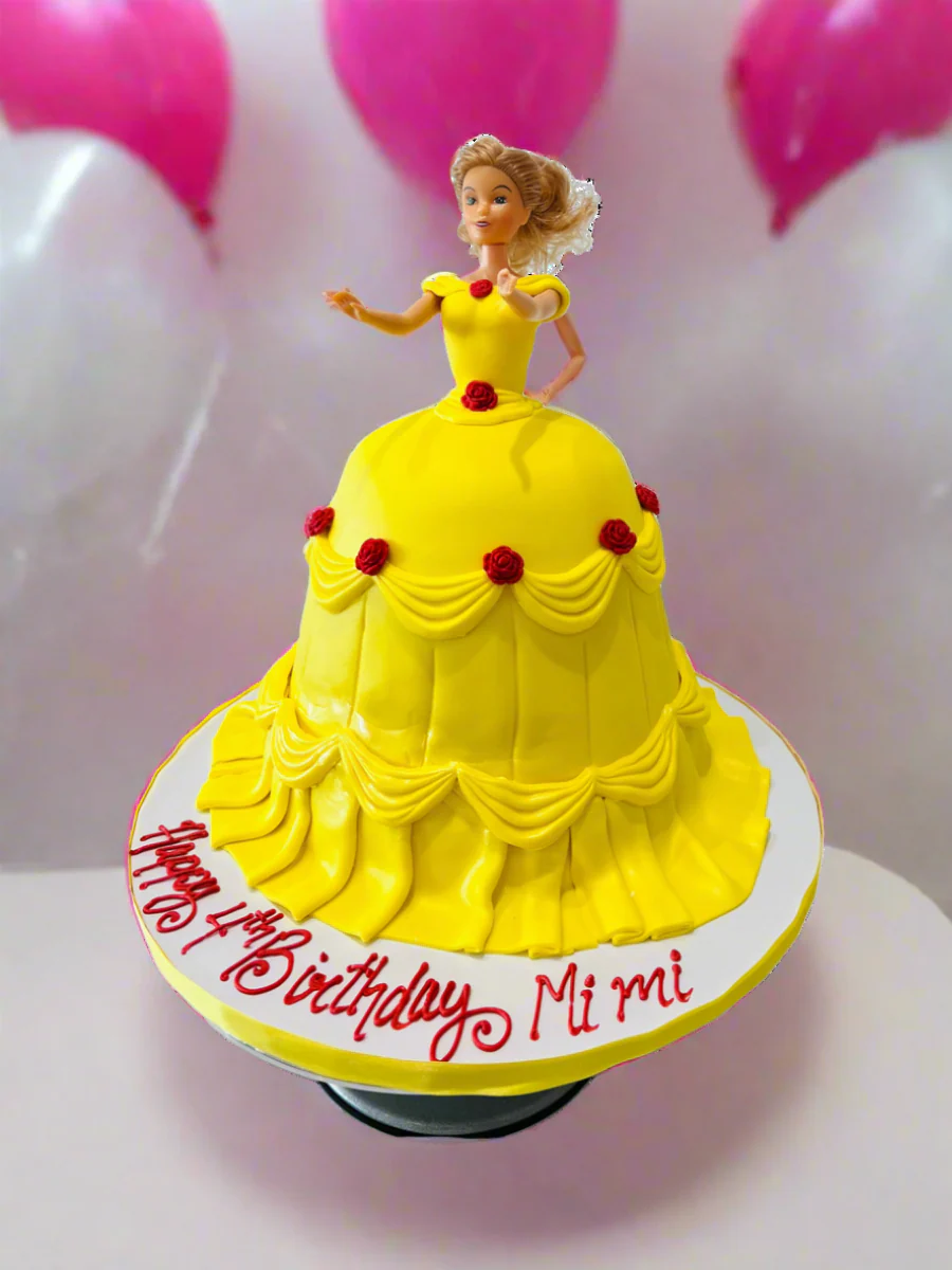 Princess Bella Fondant Barbie Cake - Image 4
