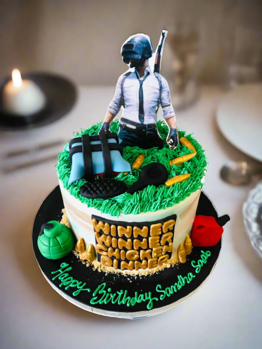 Pubg Cream Birthday Cake - Image 2