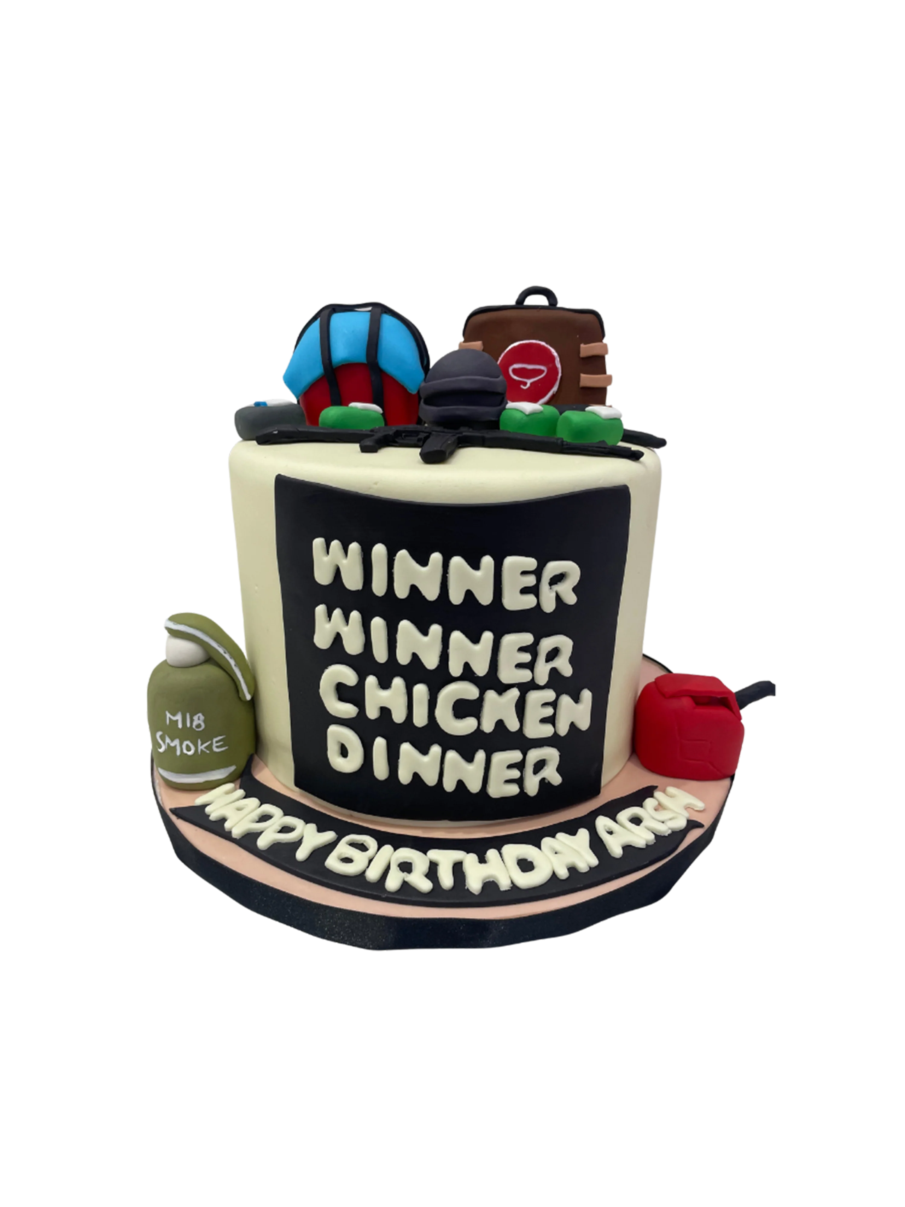 Pubg Theme Fondant Cake