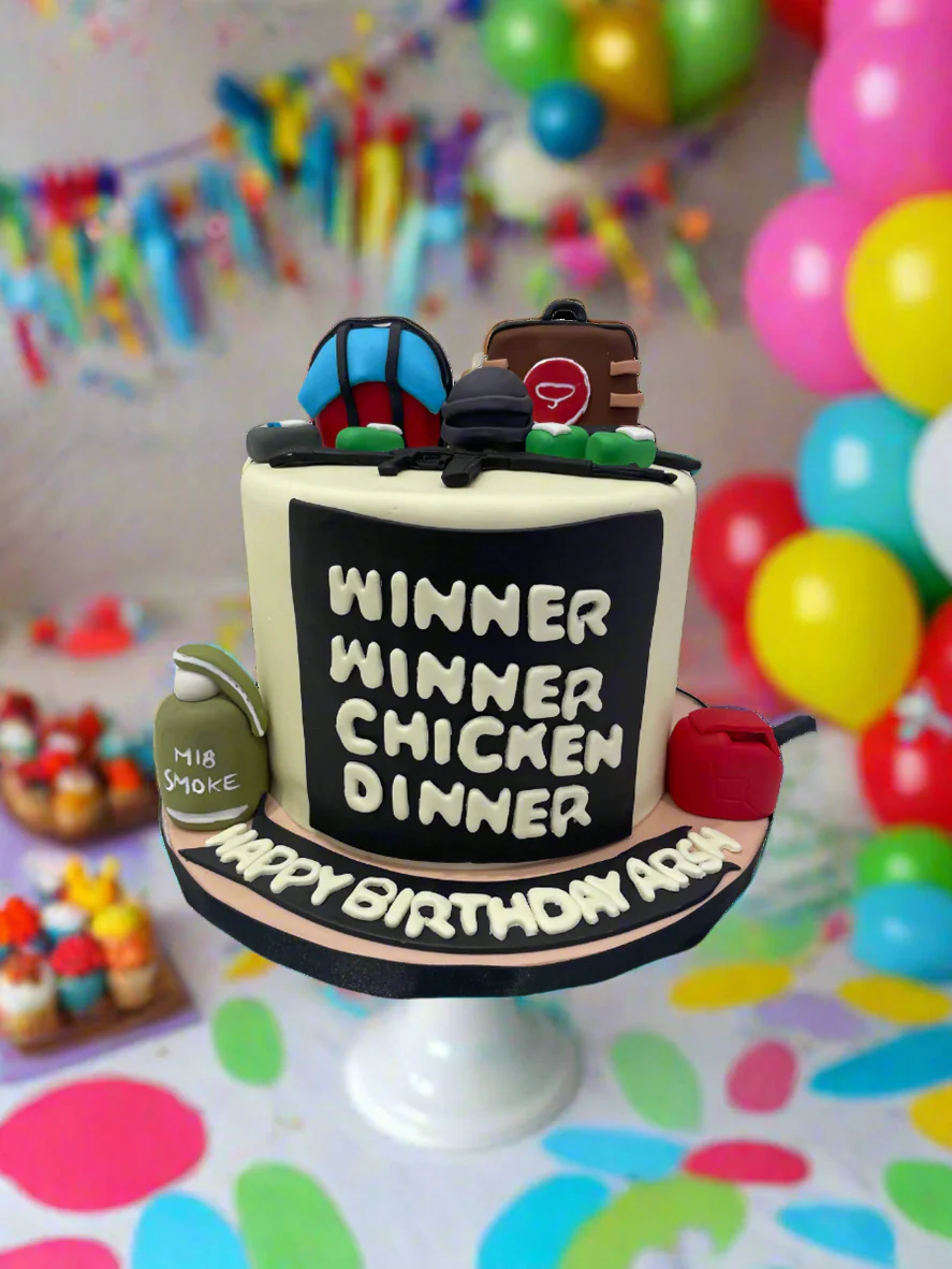 Pubg Theme Fondant Cake - Image 3