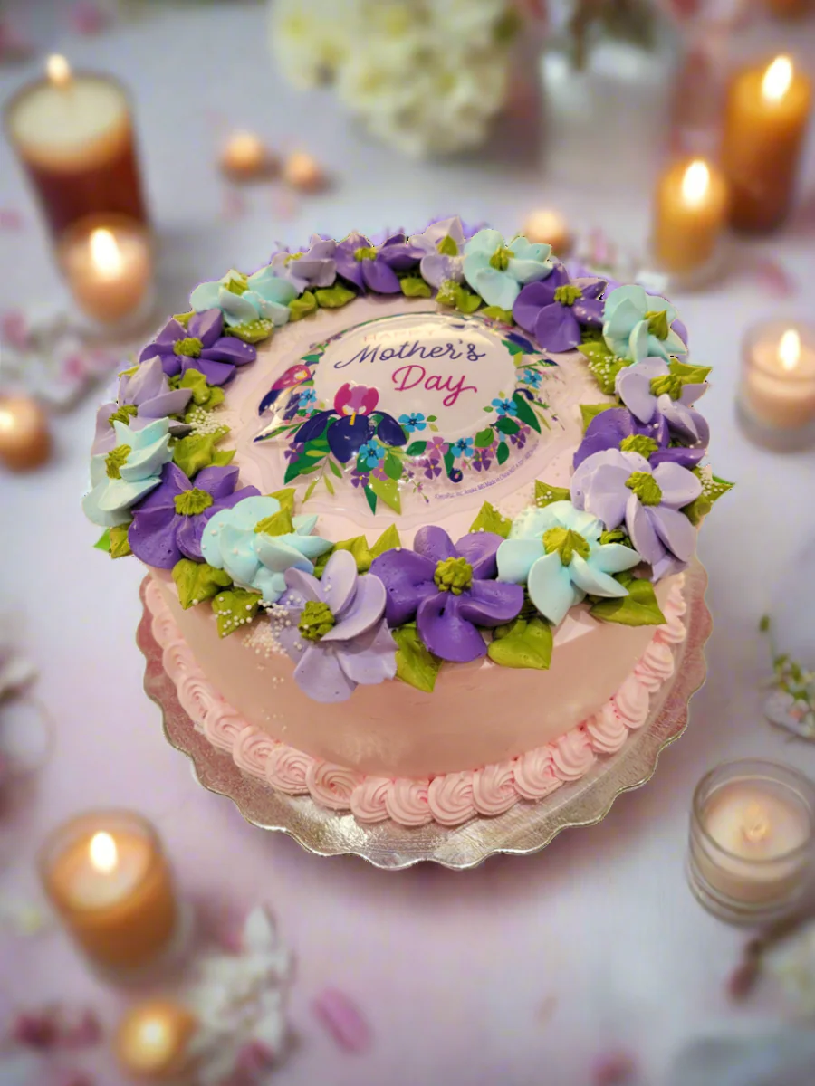 Purple & Blue Mother's Day Cake - Image 4