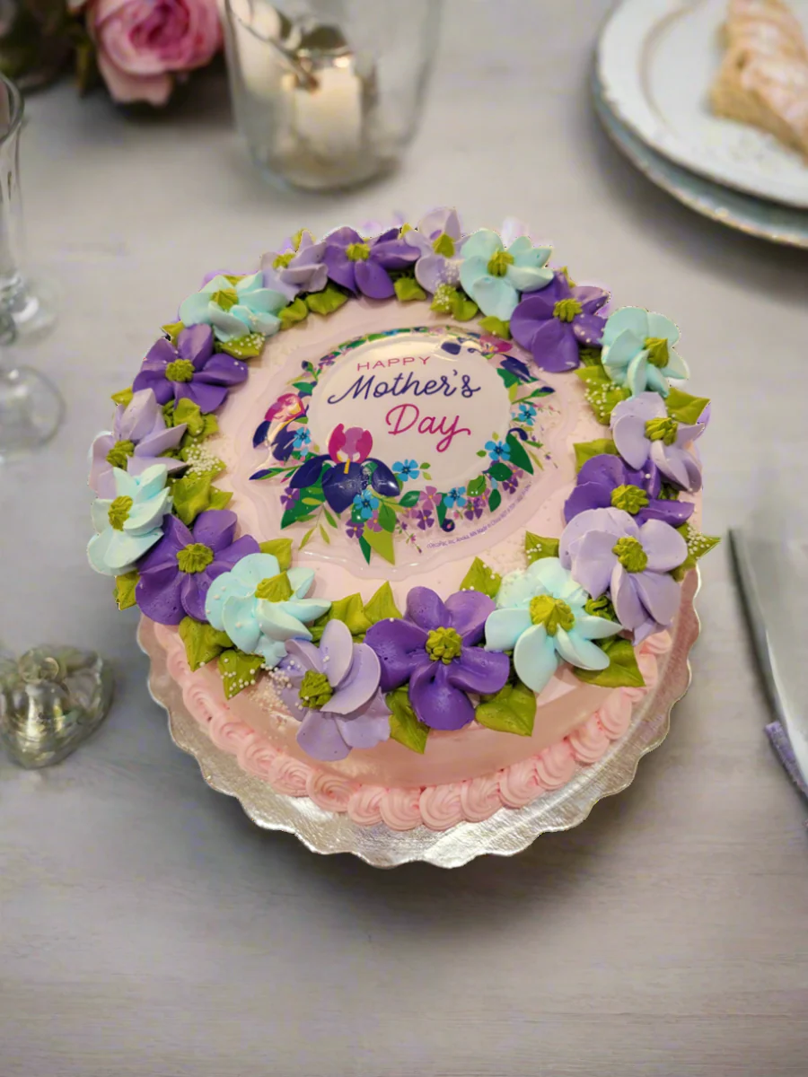 Purple & Blue Mother's Day Cake - Image 5