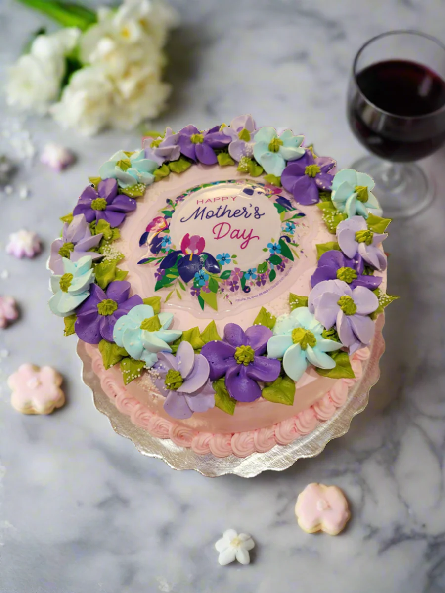 Purple & Blue Mother's Day Cake - Image 6
