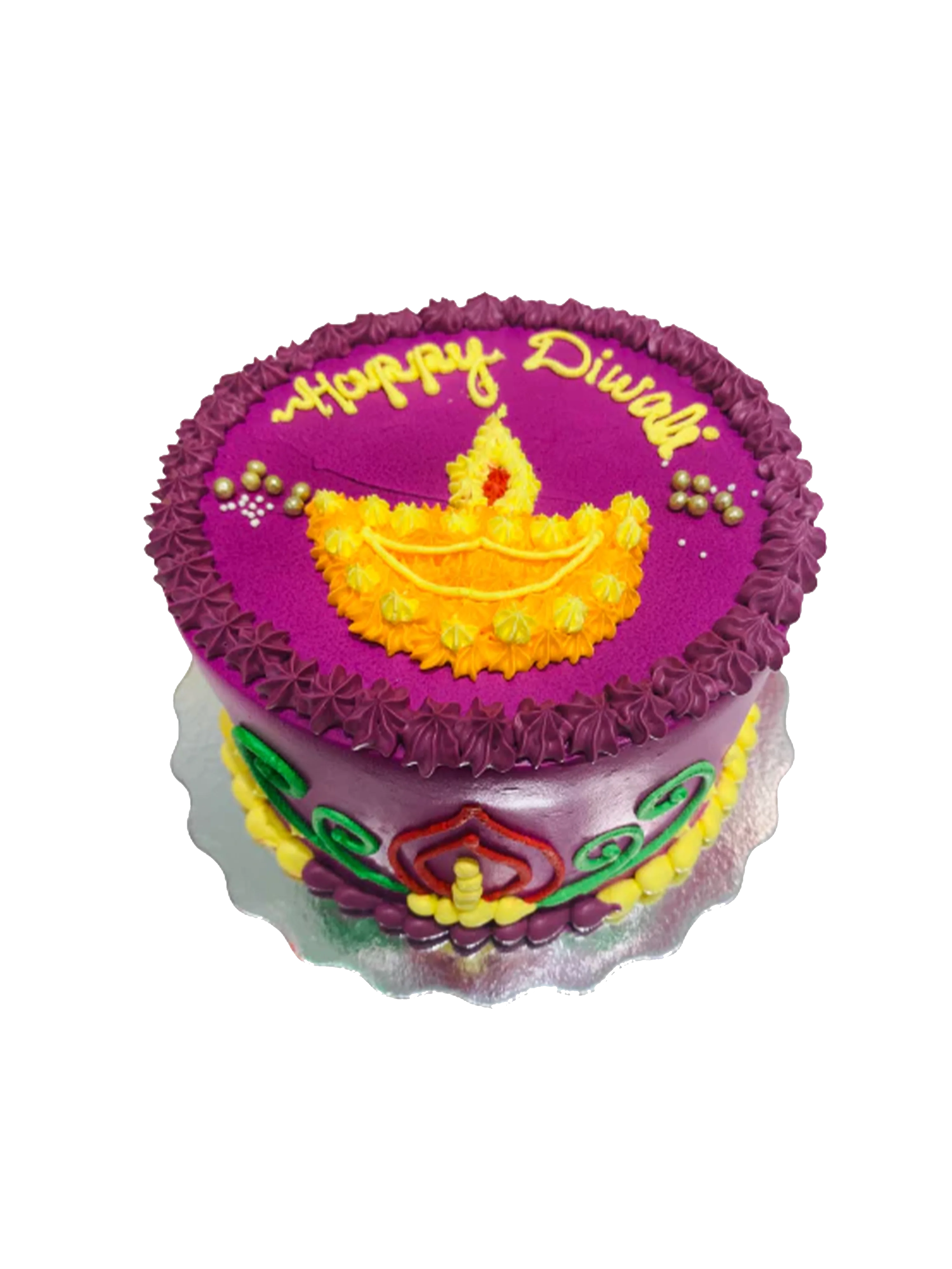 Purple Deepawali Cake