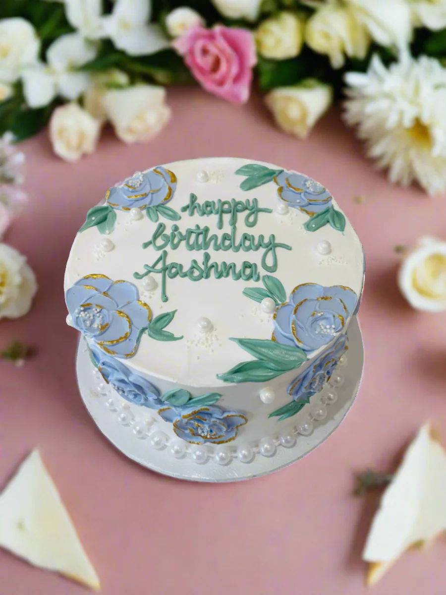 Purple Floral Cake - Image 2