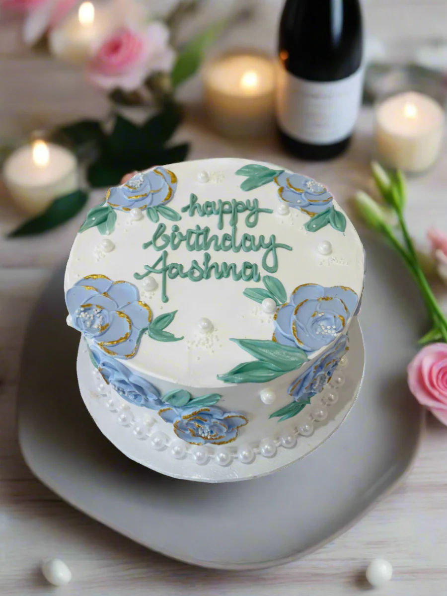 Purple Floral Cake - Image 3