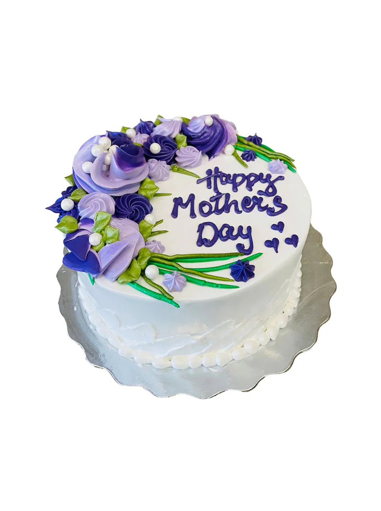 Purple Flower Mother's Day Cake - Image 4