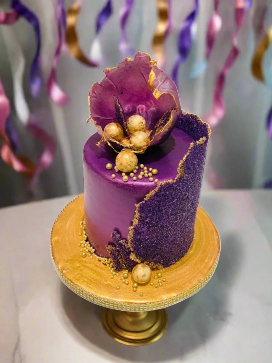 Purple Fondant Cake - Image 2
