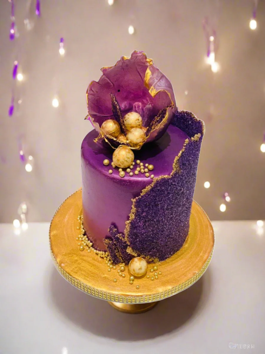 Purple Fondant Cake - Image 3