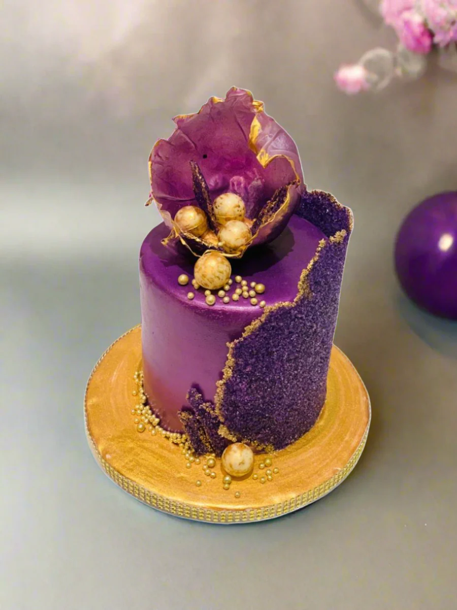 Purple Fondant Cake - Image 4