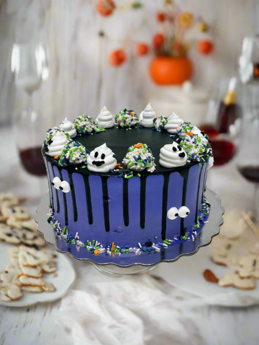 Purple Ghost Halloween Cake - Image 2