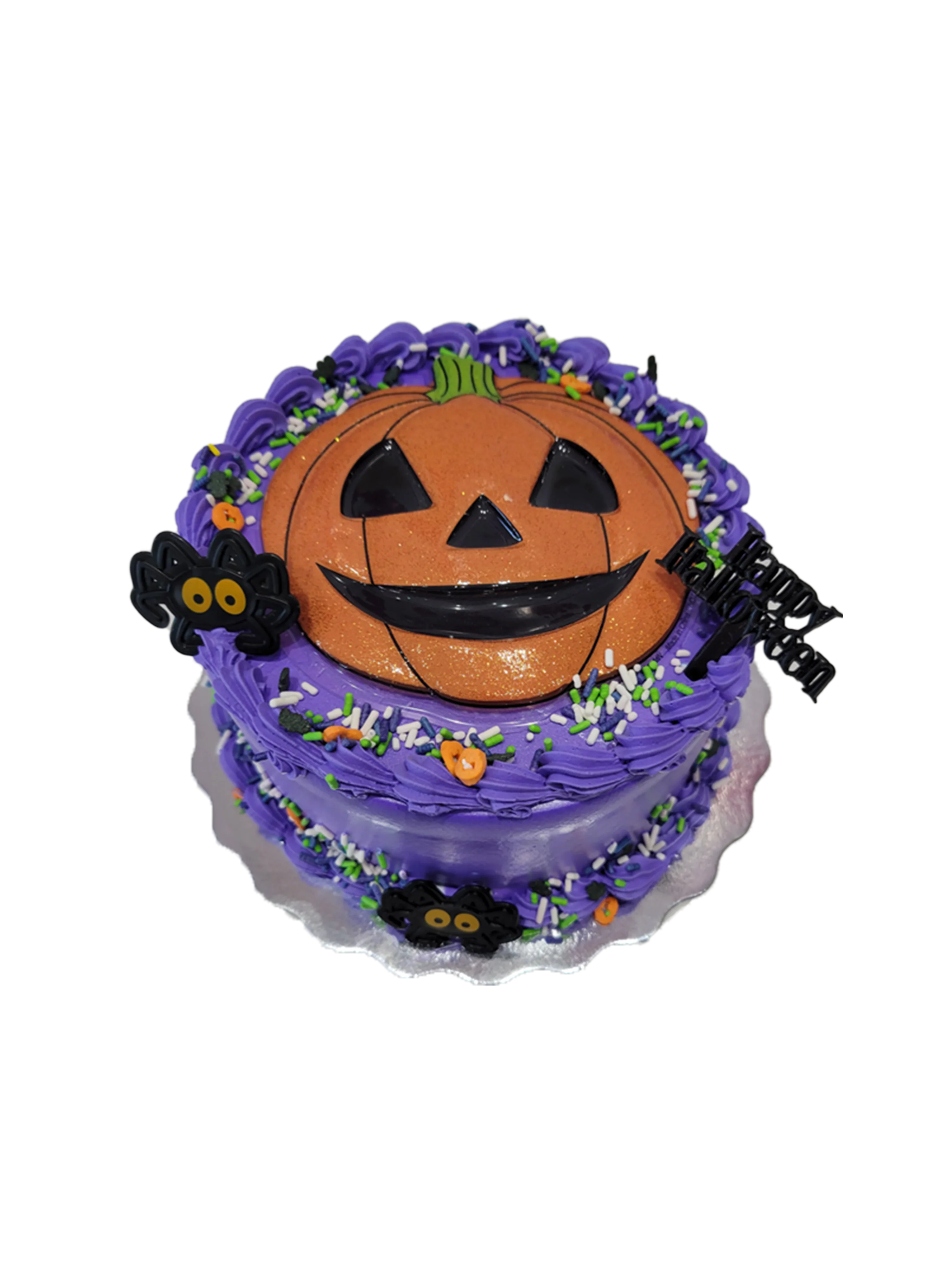 Purple Pumpkin Halloween Cake