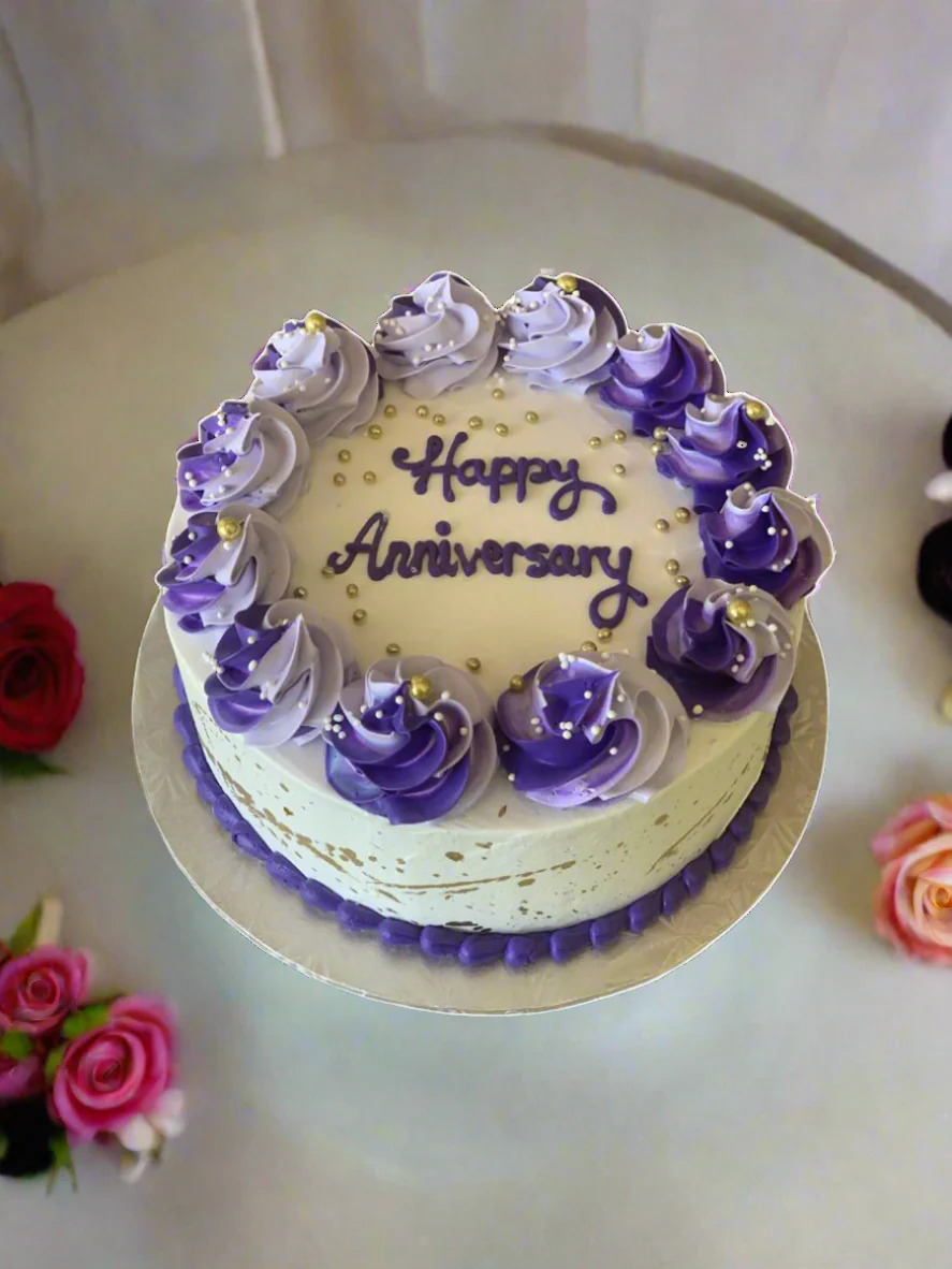 Purple Rosette Cake - Image 3