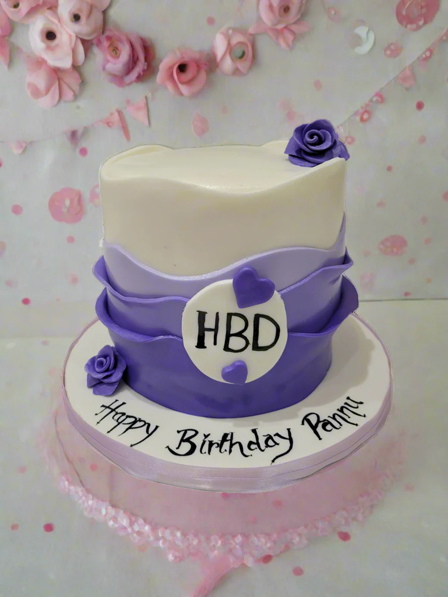 Purple Ruffles Cake - Image 2