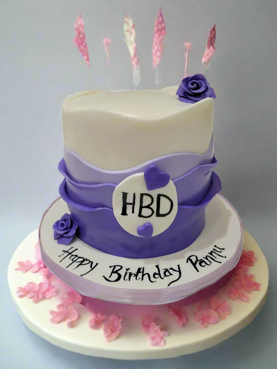 Purple Ruffles Cake - Image 3