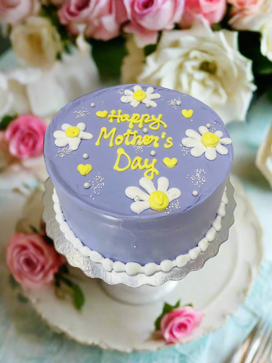 Purple & Yellow Mother's Day Cake - Image 2