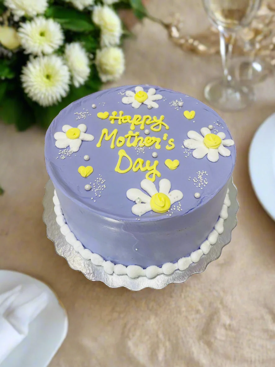 Purple & Yellow Mother's Day Cake - Image 3