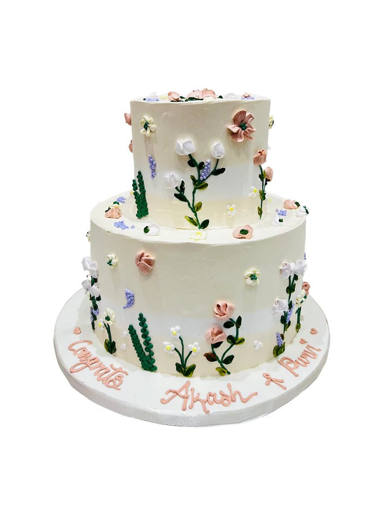 Purvi Floral Tiered Cake