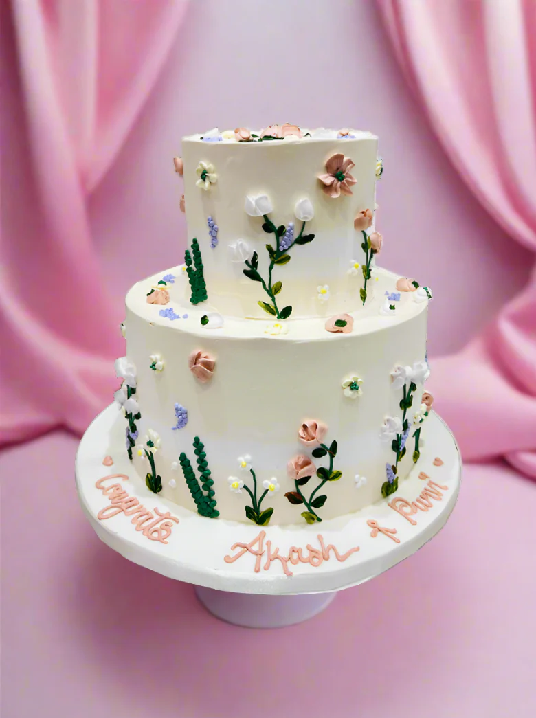 Purvi Floral Tiered Cake - Image 2