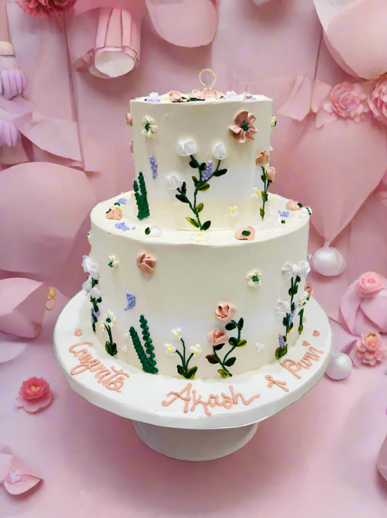 Purvi Floral Tiered Cake - Image 4