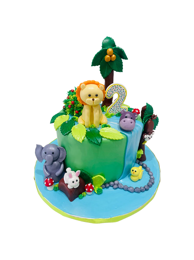 Rahul Jungle Fondant Cake