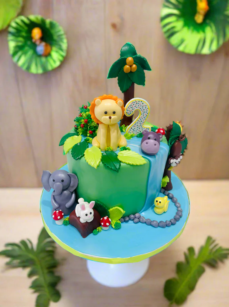 Rahul Jungle Fondant Cake - Image 2