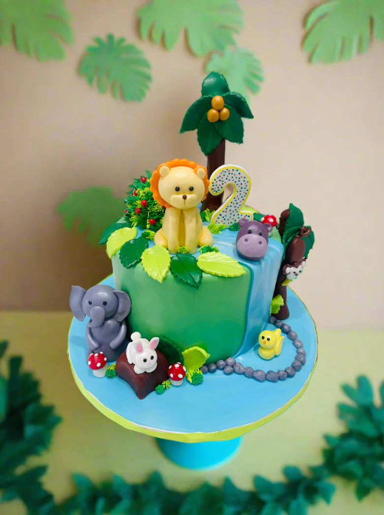 Rahul Jungle Fondant Cake - Image 4