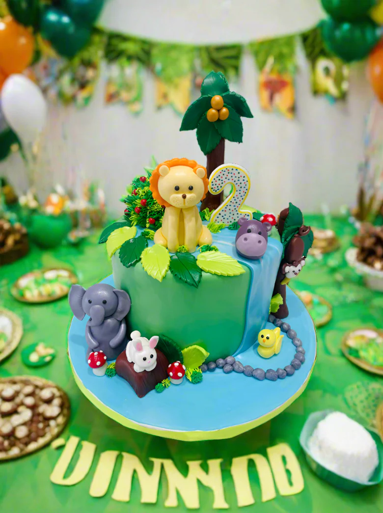 Rahul Jungle Fondant Cake - Image 5