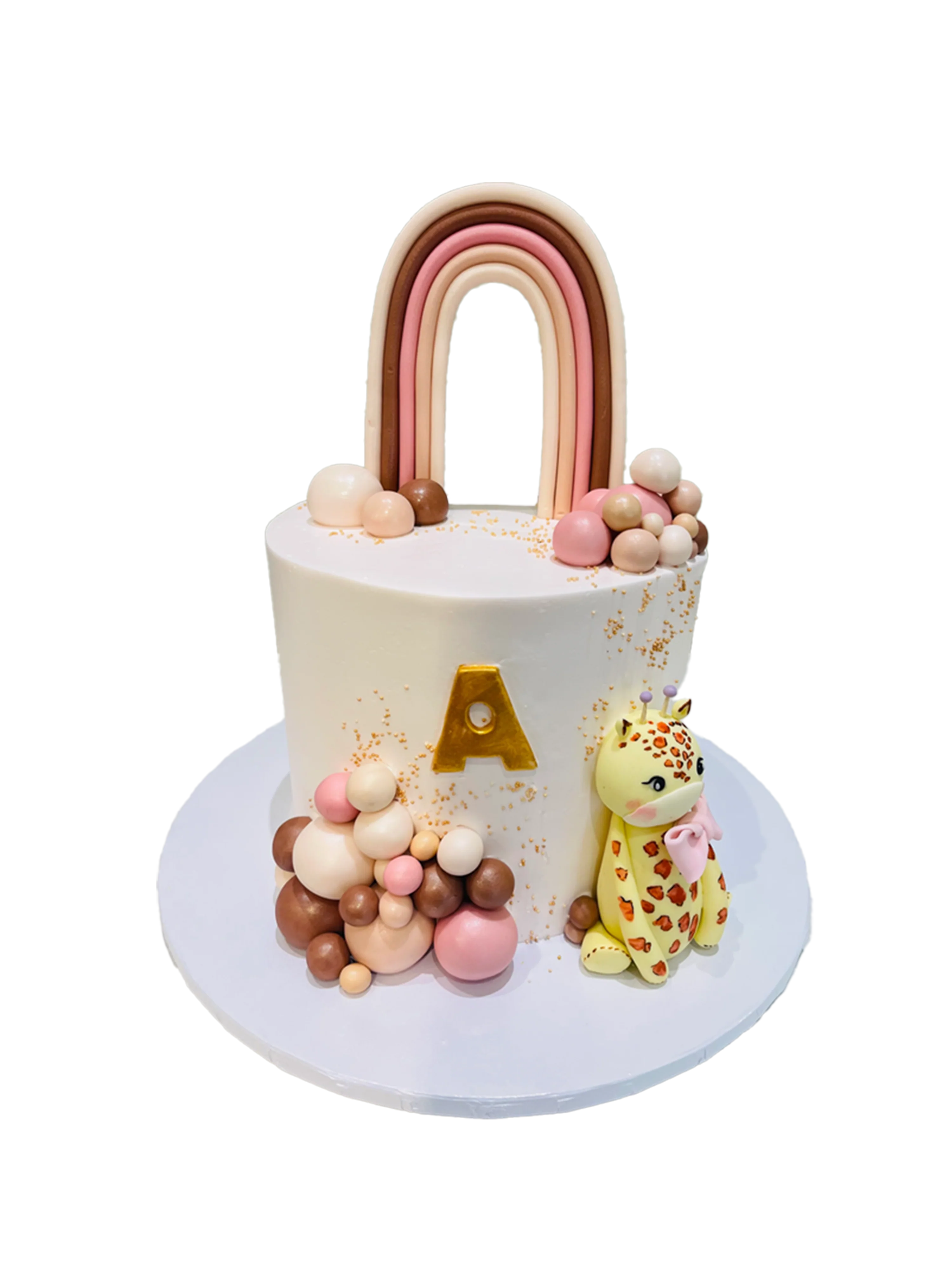 Rainbow & Giraffe Birthday Cake