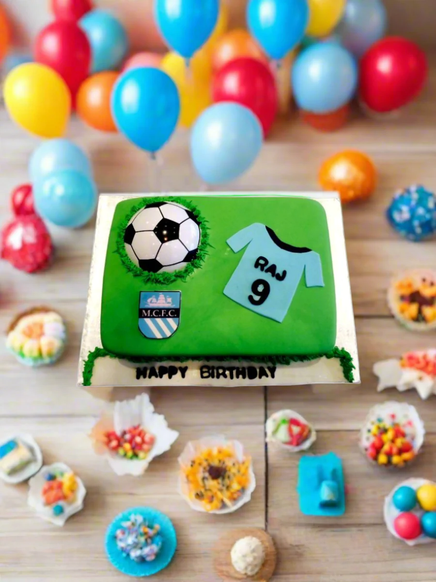 Raj Soccer Fondant Cake - Image 4
