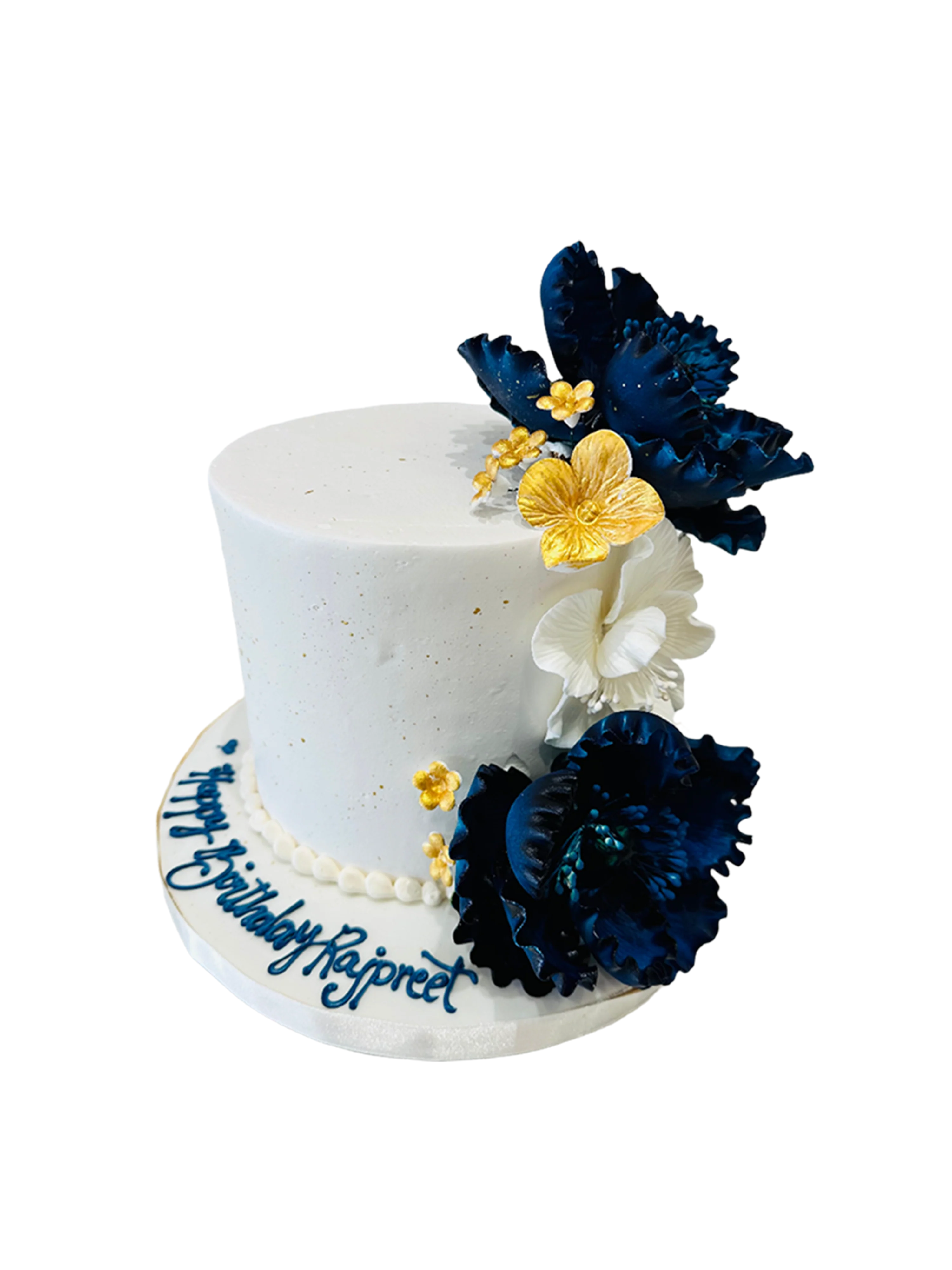 Rajpreet Navy Blue Cream Cake