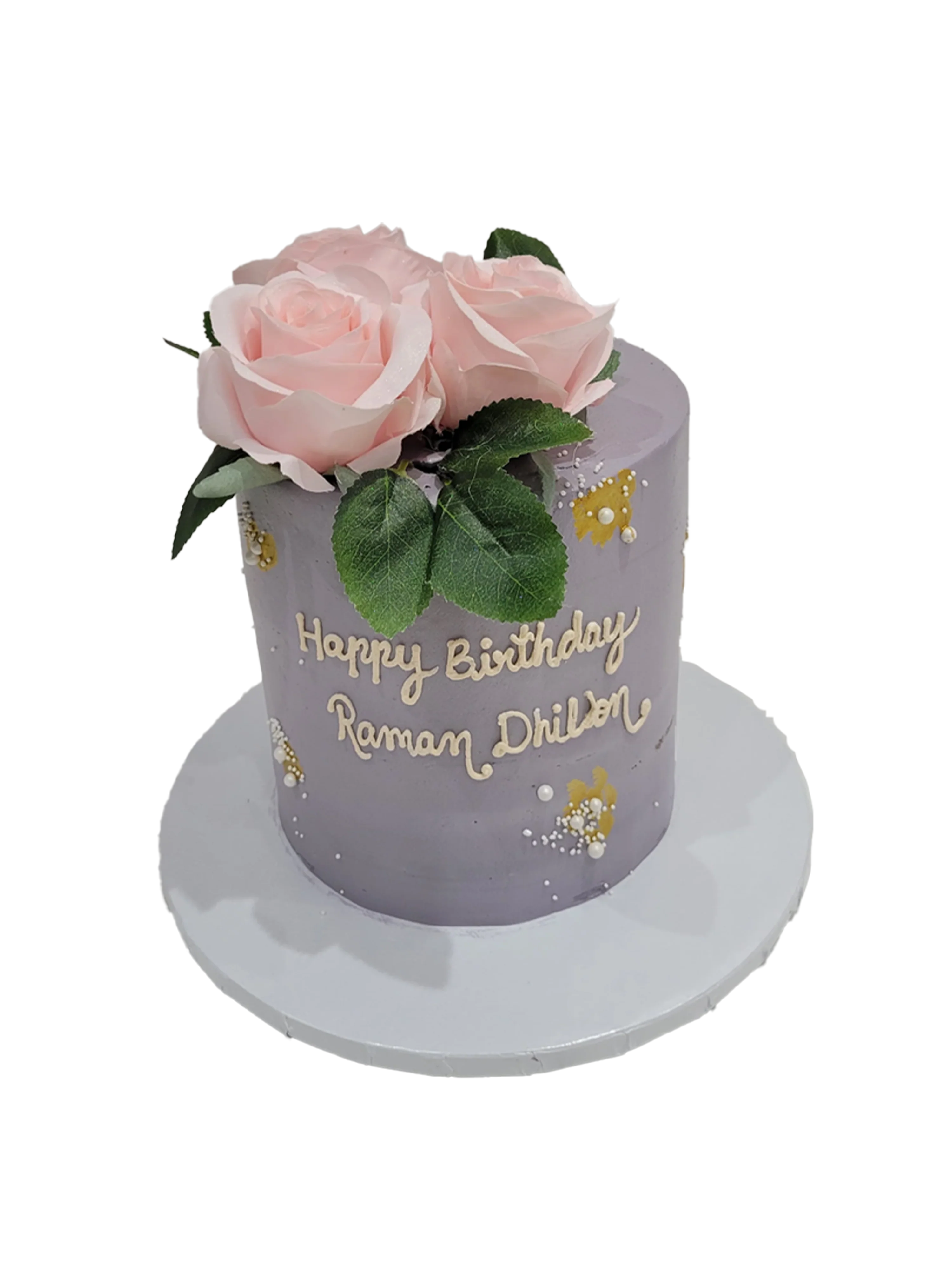 Raman Grey Pink Cream Cake