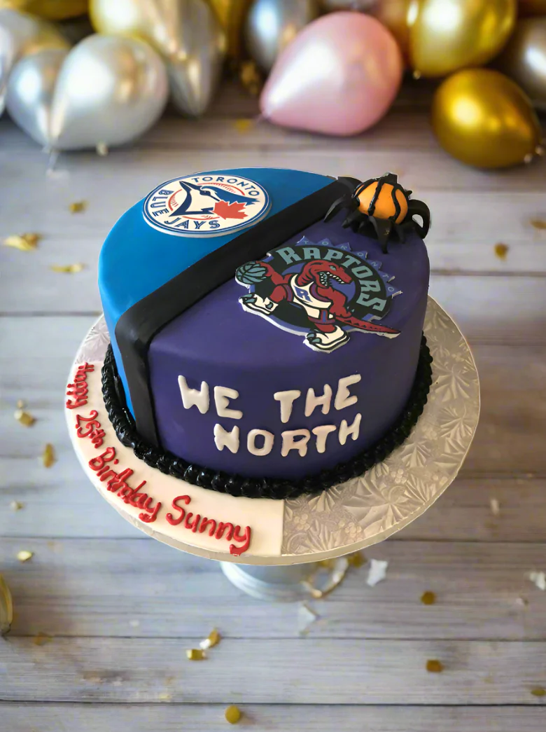 Raptors And Blue Jays Fondant Cake - Image 3