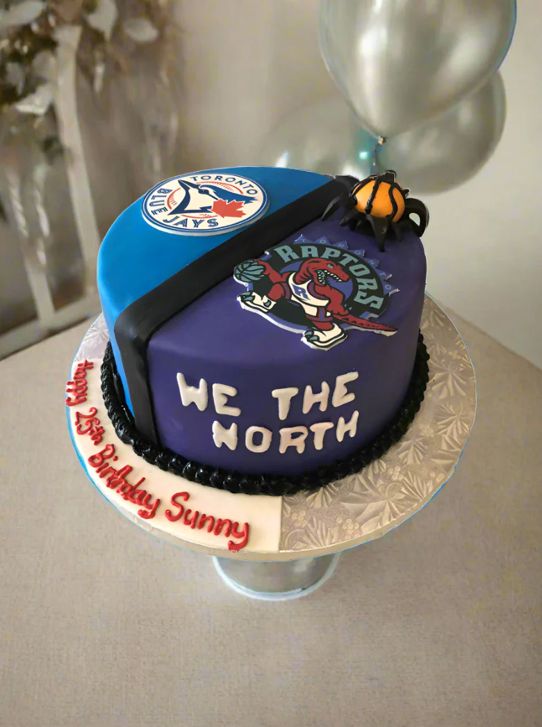 Raptors And Blue Jays Fondant Cake - Image 4