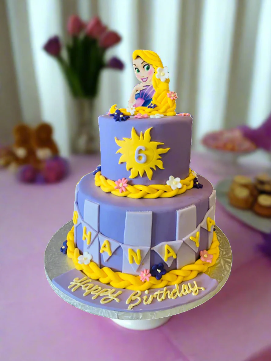 Rapunzel Princess Fondant Tiered Cake - Image 2