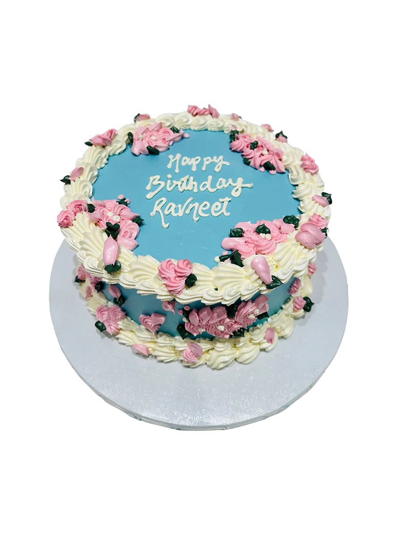 Ravneet Flower Birthday Cake