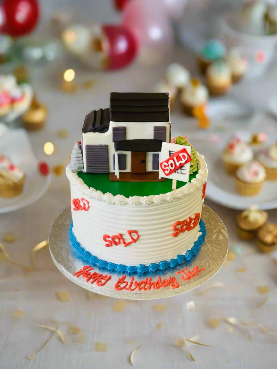 Real Estate Themed Cream Cake - Image 2
