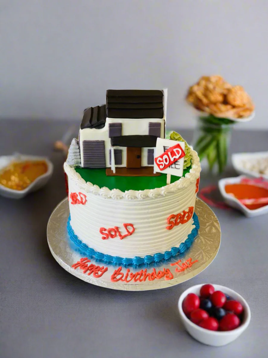 Real Estate Themed Cream Cake - Image 3