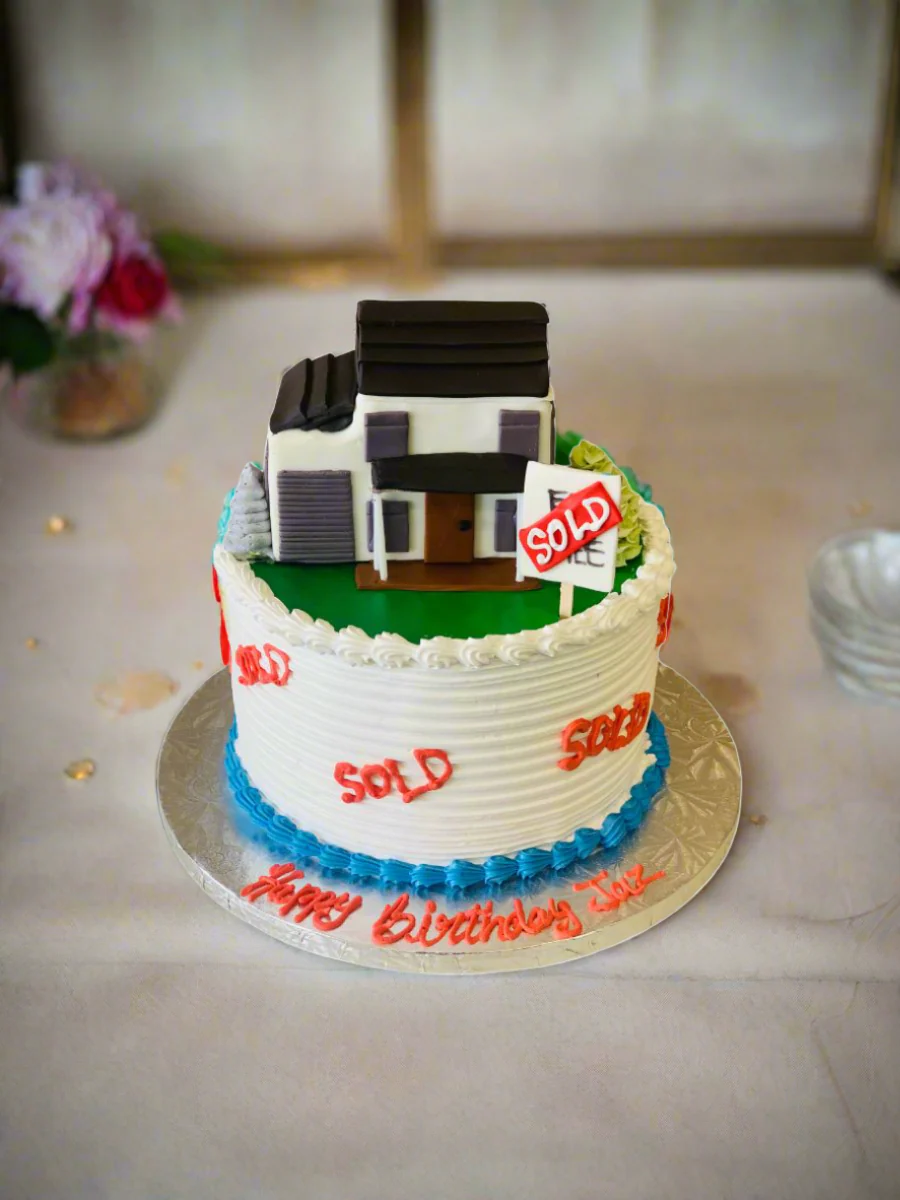 Real Estate Themed Cream Cake - Image 4