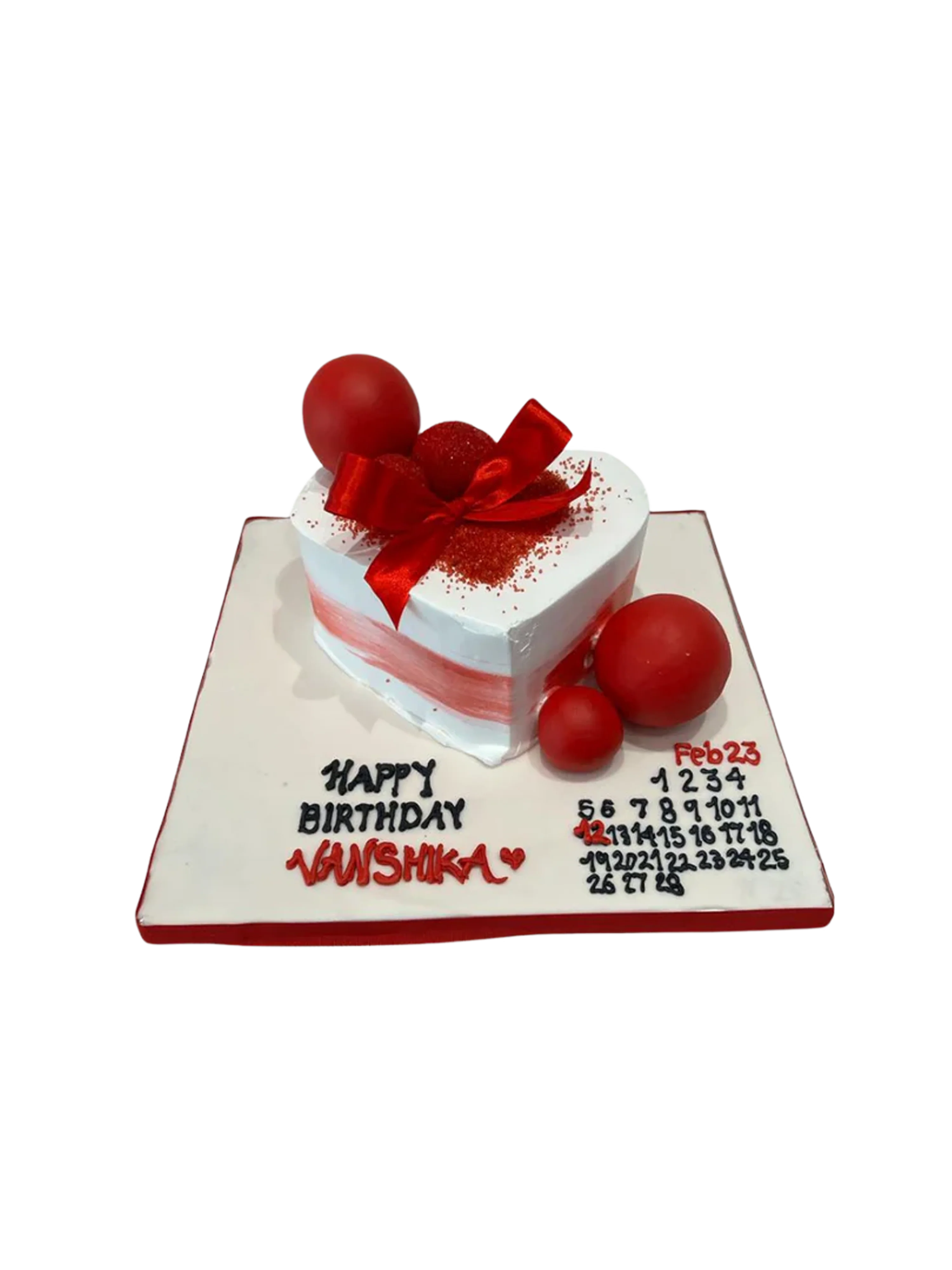 Red & Black Heart Cake