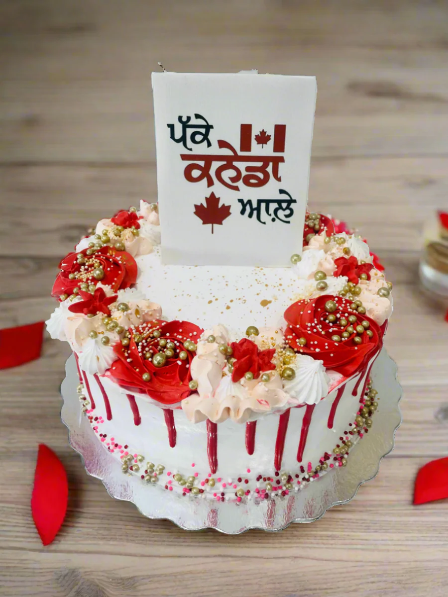 Red Drizzle Canadian PR Cake - Image 4