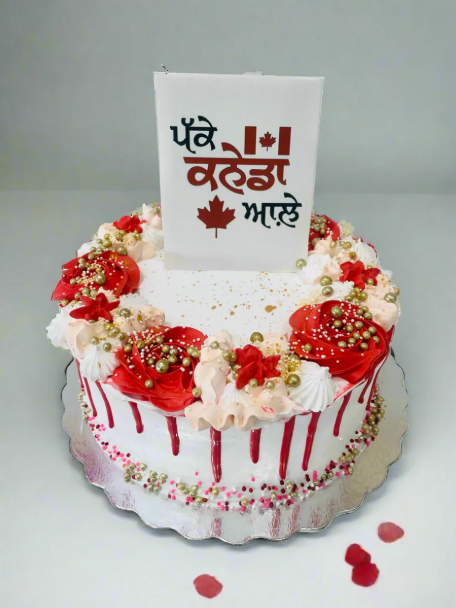 Red Drizzle Canadian PR Cake - Image 5