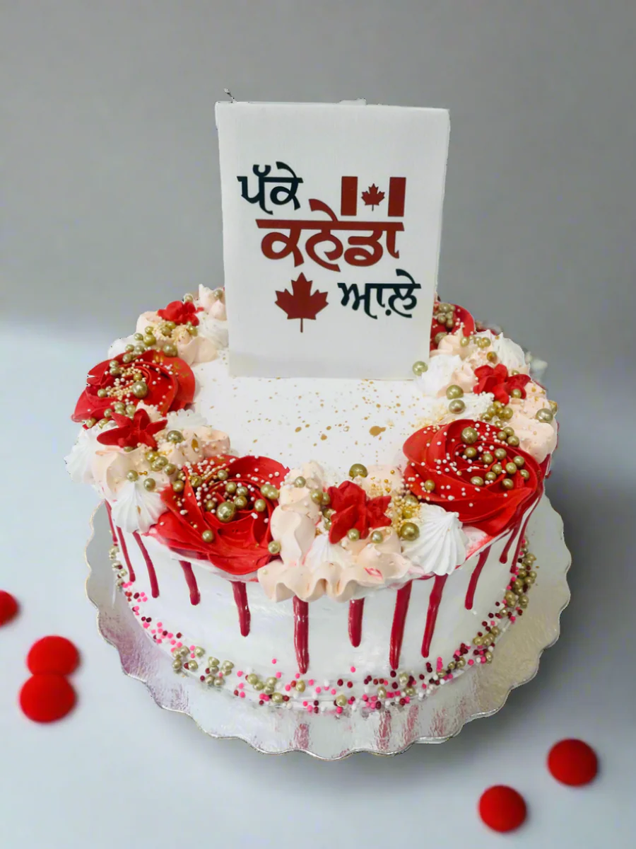 Red Drizzle Canadian PR Cake - Image 6