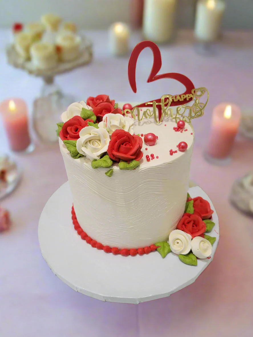 Red Heart Mother's Day Cake - Image 3