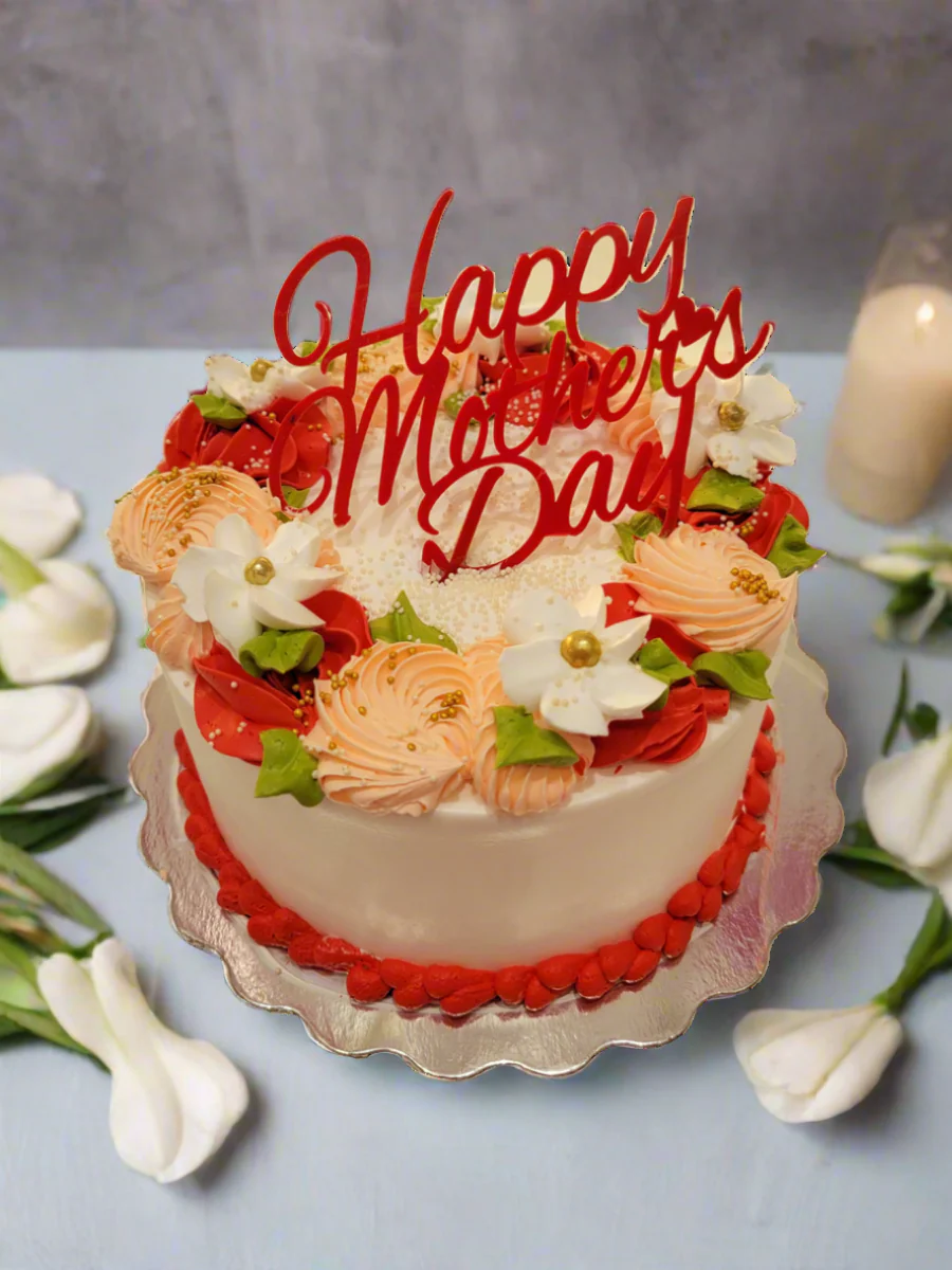 Red Mother's Day Cake - Image 4