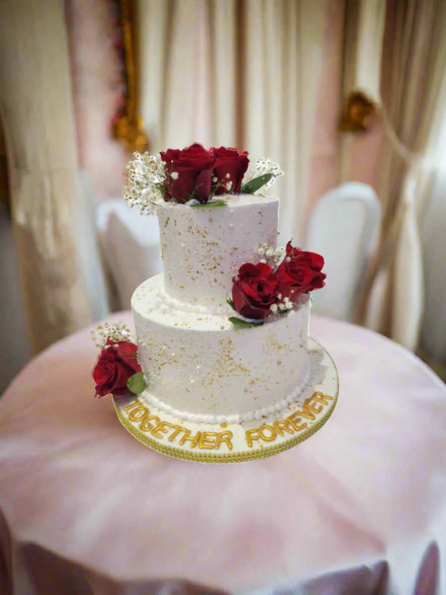 Red Rose Wedding Cake - Image 2