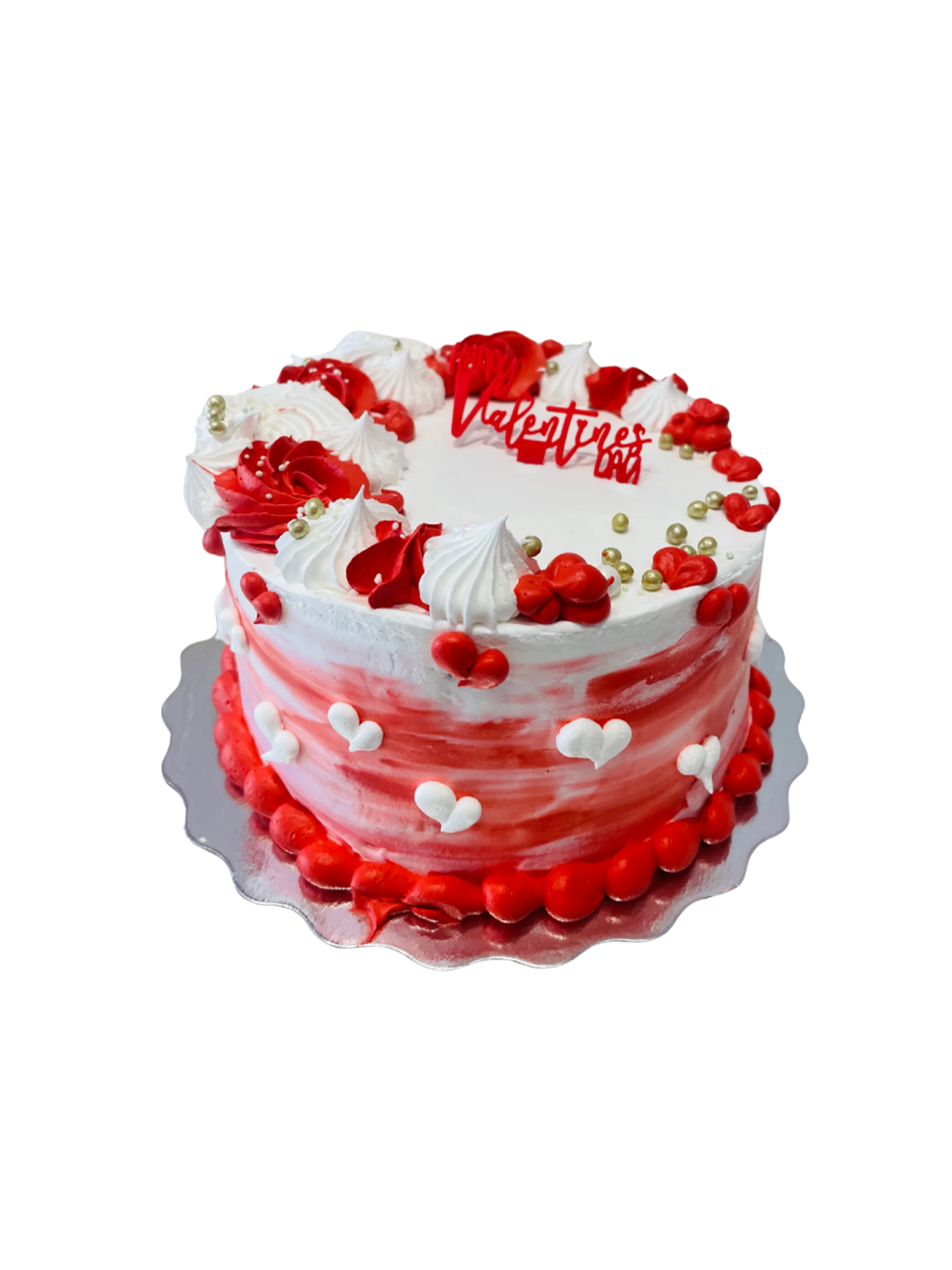 Red & White Valentine Cake
