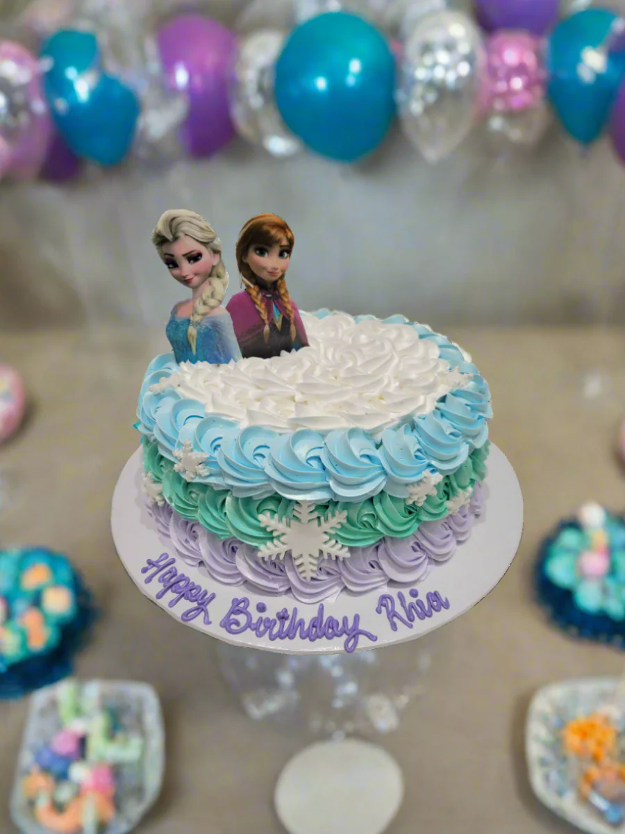 Rhia Frozen Rosette Cream Cake - Image 2