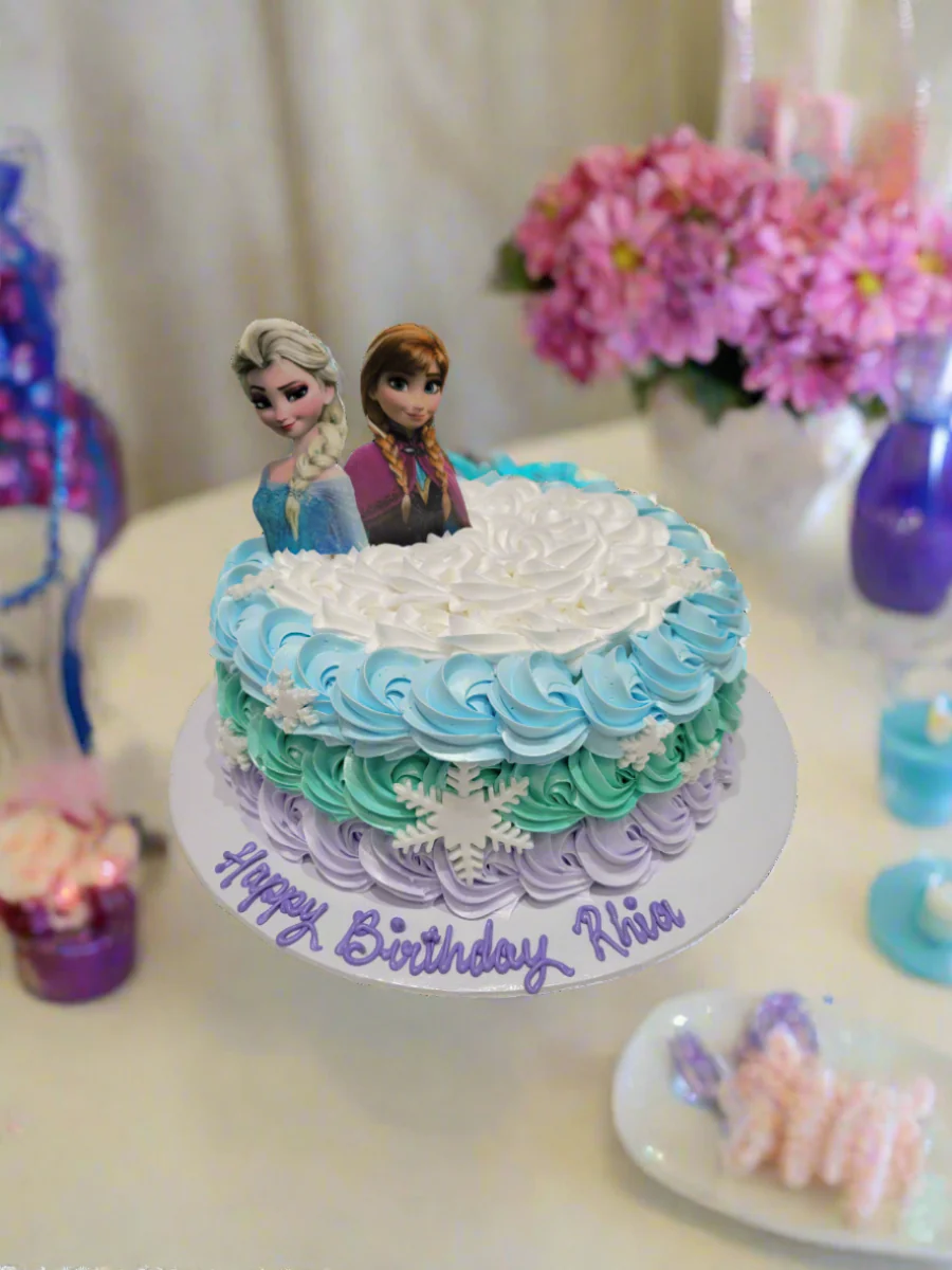 Rhia Frozen Rosette Cream Cake - Image 3